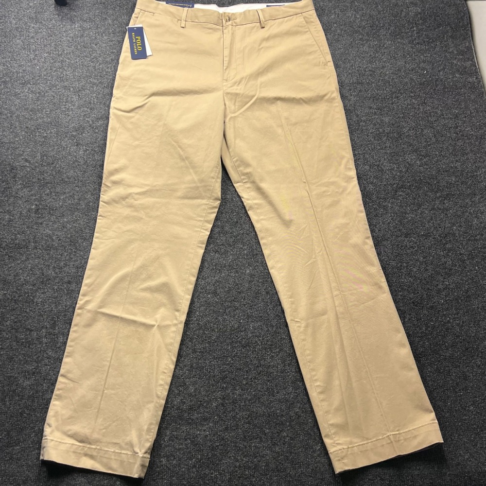 Polo Ralph Lauren Stretch Classic Fit Chino Pants Khaki Tan 36/34 NWT